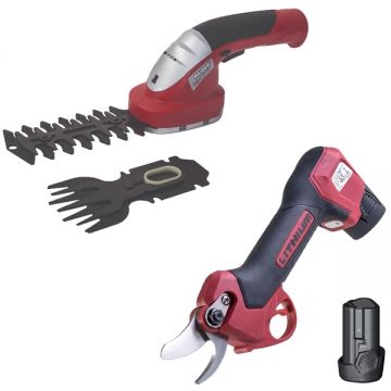 Raider  RD-PSH01 + RD-GSSL02 - Foarfeca de gradina cu 2 acumulatori Li-Ion 12 V 2 Ah 25 mm + Foarfeca de iarba si arbusti cu 1 acumulator Li-Ion 7.2 V 1.5 Ah 12 cm