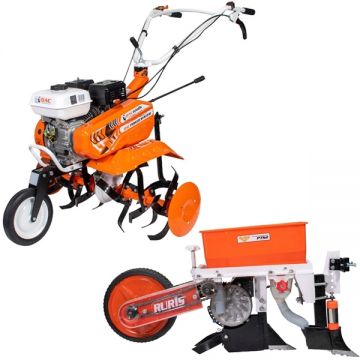 Ruris  DAC 6000 K + PTS2 - Motosapa General Engine - 7 CP 560-830 mm 3 viteze (2 inainte + 1 inapoi) benzina fara plumb + Semanatoare precizie inalta