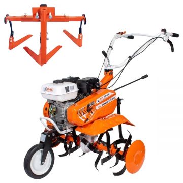 Ruris  DAC 6000 K + TS 103 - Motosapa General Engine 7 CP 560-830 mm 3 viteze (2 inainte + 1 inapoi) benzina fara plumb + Prasitoare