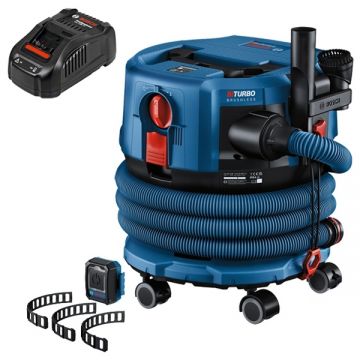 Bosch  GAS 18V-12 MC + GAL 1880 CV - Aspirator  fara acumulatori Li-Ion 18 V - Ah 140 mbar accesorii + Incarcator acumulatori
