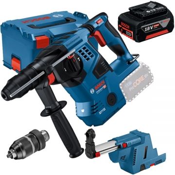 Bosch  GBH 18V-28 CF + GBA - Rotopercutor SDS-Plus 3.3 J valiza speciala accesorii + Acumulator Li-Ion 18 V 5 Ah