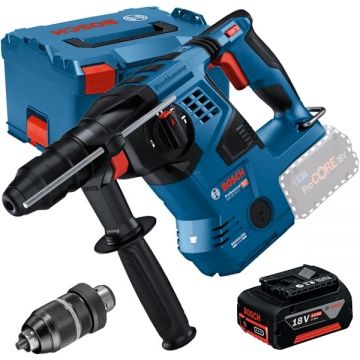 Bosch  GBH 18V-28 CF + GBA - Rotopercutor SDS-Plus 3.3 J valiza speciala + Acumulator Li-Ion 18 V 5 Ah