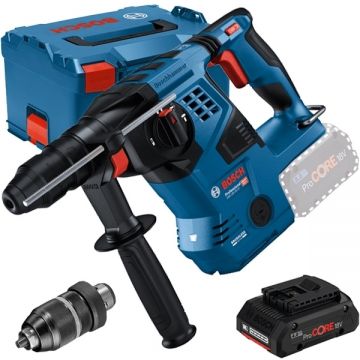 Bosch  GBH 18V-28 CF + ProCORE - Rotopercutor SDS-Plus 3.3 J mandrina interschimbabila valiza speciala + Acumulator Li-Ion 18 V 4 Ah