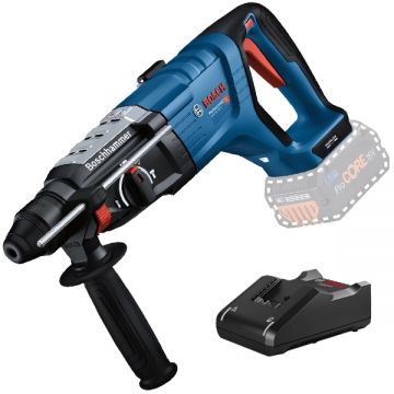 Bosch  GBH 18V-28 D + GAL 18V-40 - Rotopercutor SDS-Plus fara acumulatori Li-Ion 18 V - Ah 3.4 J + Incarcator acumulatori