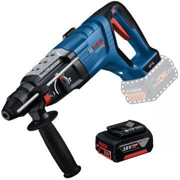 Bosch  GBH 18V-28 D + GBA - Rotopercutor SDS-Plus 3.4 J + Acumulator Li-Ion 18 V 5 Ah