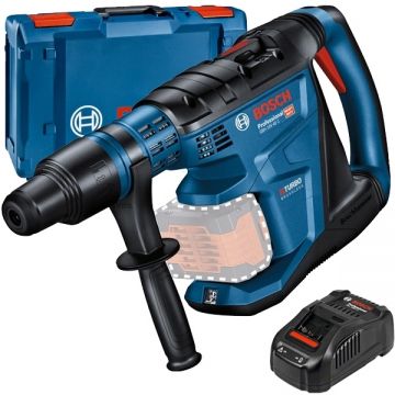 Bosch  GBH 18V-40 C + GAL 1880 CV - Rotopercutor SDS-Max fara acumulatori Li-Ion 18 V - Ah 9 J valiza speciala + Incarcator acumulatori