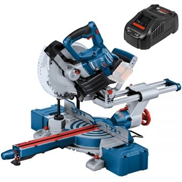 Bosch  GCM 18V-216 D + GAL 1880 CV - Fierastrau circular stationar fara acumulatori Li-Ion 18 V - Ah 216x30 mm + Incarcator acumulatori