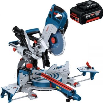 Bosch  GCM 18V-216 DC + GBA - Fierastrau circular stationar 216x30 mm + Acumulator Li-Ion 18 V 5 Ah