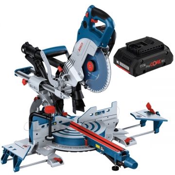 Bosch  GCM 18V-216 DC + ProCORE - Fierastrau circular stationar 216x30 mm + Acumulator Li-Ion 18 V 4 Ah