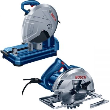 Bosch  GCO 14-24 J + GKS 140 - Debitator metale stationar 2400 W 355x25.4 mm + Fierastrau circular 1400 W 184x20 mm