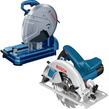 Bosch  GCO 14-24 J + GKS 190 - Debitator metale stationar 2400 W 355x25.4 mm + Fierastrau circular 1400 W 190x30 mm