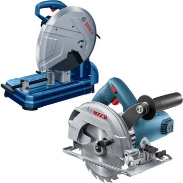 Bosch  GCO 14-24 J + GKS 600 - Debitator metale stationar 2400 W 355x25.4 mm + Fierastrau circular 1200 W 165x20 mm