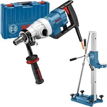 Bosch  GDB 180 WE + GCR 180 - Masina de carotat 2000 W 180 mm valiza plastic + Suport masina carotat 180x9.5 mm