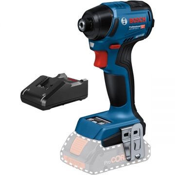 Bosch  GDR 18V-220 C + GAL 18V-40 - Masina de insurubat cu impact fara acumulatori Li-Ion 18 V - Ah 220 Nm M6-M16 + Incarcator acumulatori