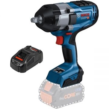 Bosch  GDS 18V-1000 + GAL 1880 CV - Masina de insurubat cu impact fara acumulatori Li-Ion 18 V - Ah patrat 1/2 inch 1000 Nm M14-M24 + Incarcator acumulatori