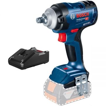 Bosch  GDS 18V-400 + GAL 18V-40 - Masina de insurubat cu impact fara acumulatori Li-Ion 18 V - Ah patrat 1/2 inch 400 Nm M10-M20 + Incarcator acumulatori