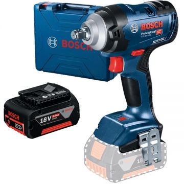 Bosch  GDS 18V-400 + GBA - Masina de insurubat cu impact patrat 1/2 inch 400 Nm M10-M20 valiza plastic + Acumulator Li-Ion 18 V 4 Ah