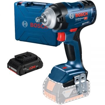 Bosch  GDS 18V-400 + ProCORE - Masina de insurubat cu impact patrat 1/2 inch 400 Nm M10-M20 valiza plastic + Acumulator Li-Ion 18 V 4 Ah