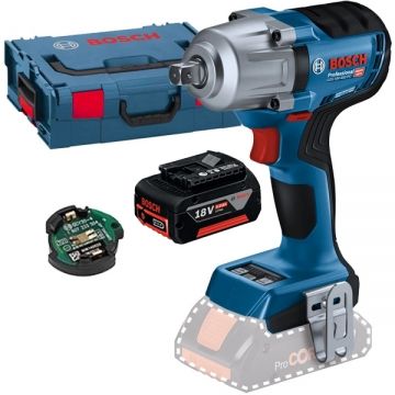Bosch  GDS 18V-450 PC + GBA - Masina de insurubat cu impact patrat 1/2 inch 450 Nm M10-M20 valiza speciala accesorii + Acumulator Li-Ion 18 V 5 Ah