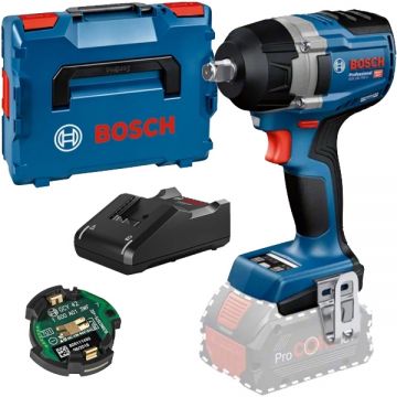 Bosch  GDS 18V-750 C + GAL 18V-40 - Masina de insurubat cu impact fara acumulatori Li-Ion 18 V - Ah patrat 1/2 inch 750 Nm M12-M22 valiza speciala accesorii + Incarcator acumulatori