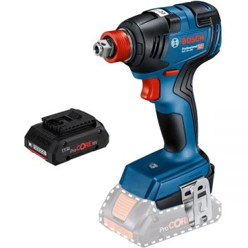 Bosch  GDX 18V-200 + ProCORE - Masina de insurubat cu impact patrat 1/2 inch si hexagon interior 1/4 inch 200 Nm M6-M16 + Acumulator Li-Ion 18 V 4 Ah