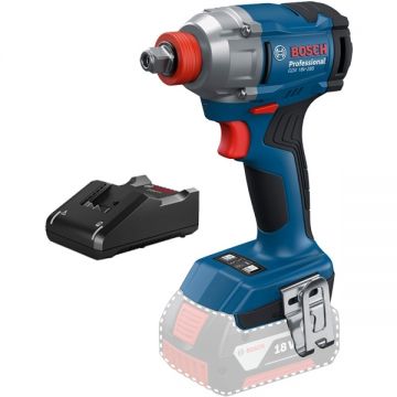Bosch  GDX 18V-285 + GAL 18V-40 - Masina de insurubat cu impact fara acumulatori Li-Ion 18 V - Ah patrat 1/2 inch si hexagon interior 1/4 inch 285 Nm M8-M18 + Incarcator acumulatori