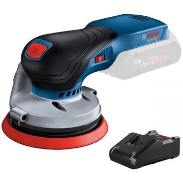 Bosch  GEX 18V-125 + GAL 18V-40 - Slefuitor cu excentric fara acumulatori Li-Ion 18 V - Ah 125 mm + Incarcator acumulatori