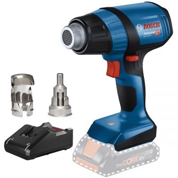 Bosch  GHG 18V-50 + GAL 18V-40 - Suflanta cu aer cald fara acumulatori Li-ion 18 V - Ah 300-500 grade C + Incarcator acumulatori