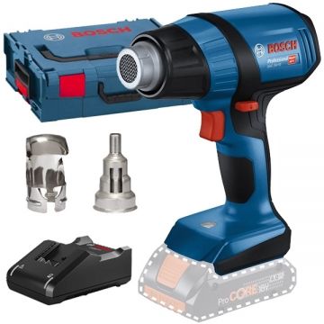 Bosch  GHG 18V-50 + GAL 18V-40 - Suflanta cu aer cald fara acumulatori Li-ion 18 V - Ah 300-500 grade C valiza speciala + Incarcator acumulatori