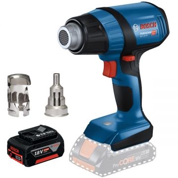 Bosch  GHG 18V-50 + GBA - Suflanta cu aer cald 300-500 grade C + Acumulator Li-Ion 18 V 5 Ah