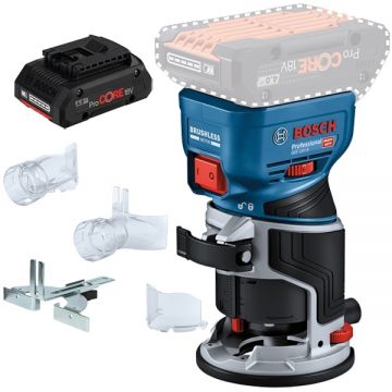 Bosch  GKF 18V-8 + ProCORE - Masina de frezat 6 6.35 8 mm + Acumulator Li-Ion 18 V 4 Ah