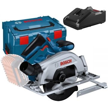Bosch  GKS 185-LI + GAL 18V-40 - Fierastrau circular fara acumulatori Li-Ion 18 V - Ah 165x20 mm valiza speciala + Incarcator acumulatori