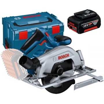 Bosch  GKS 185-LI + GBA - Fierastrau circular 165x20 mm valiza speciala + Acumulator Li-Ion 18 V 5 Ah