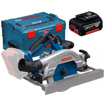 Bosch  GKS 18V-57-2 GX + GBA - Fierastrau circular 165x20 mm valiza speciala + Acumulator Li-Ion 18 V 5 Ah