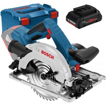 Bosch  GKS 18V-57 G + ProCORE - Fierastrau circular 165x20 mm valiza speciala + Acumulator Li-Ion 18 V 4 Ah