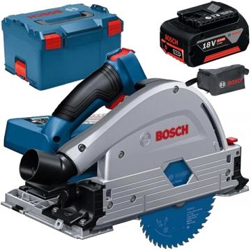 Bosch  GKT 18V-52 GC BITURBO + GBA - Fierastrau circular 140x20 mm valiza speciala + Acumulator Li-Ion 18 V 5 Ah
