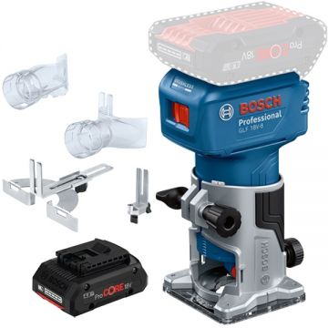 Bosch  GLF 18V-8 + ProCORE - Masina de frezat 6 6.35 8 mm accesorii + Acumulator Li-Ion 18 V 4 Ah