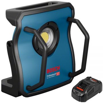 Bosch  GLI 18V-10000 C + GAL 1880 CV - Lampa fara acumulatori Li-Ion 18 V -  Ah + Incarcator acumulatori