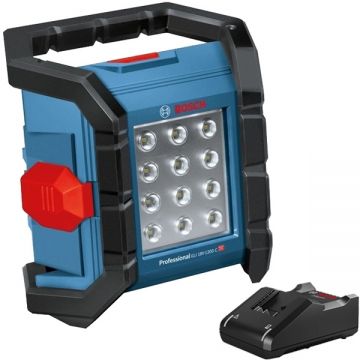 Bosch  GLI 18V-1200 C + GAL 18V-40 - Lampa fara acumulatori Li-Ion 18 V -  Ah + Incarcator acumulatori