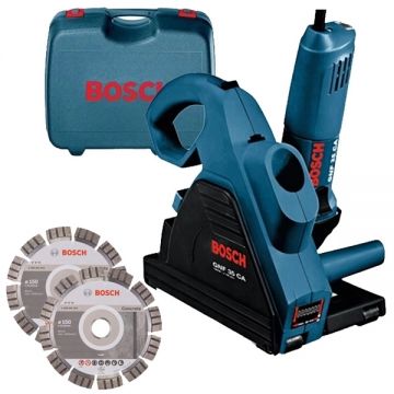 Bosch GNF 35 CA + Best for Concrete  Freza de canelat beton 1400 W 150 mm valiza plastic + Set 2 discuri diamantate de taiere segmentate 150x22.2x2.4 mm