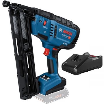Bosch  GNH 18V-64 MD + GAL 18V-40 - Pistol de batut cuie fara acumulatori Li-Ion 18 V - Ah cuie pentru lemn + Incarcator acumulatori