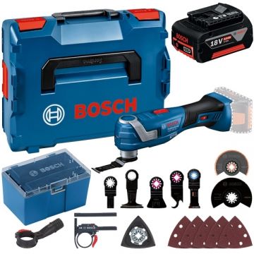Bosch  GOP 18V-34 + GBA - Multicutter valiza speciala accesorii + Acumulator Li-Ion 18 V 5 Ah