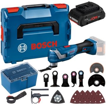 Bosch  GOP 18V-34 + ProCORE - Multicutter valiza speciala accesorii + Acumulator Li-Ion 18 V 4 Ah
