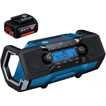 Bosch  GPB 18V-2 SC + GBA - Radio hibrid 15 W + Acumulator Li-Ion 18 V 5 Ah