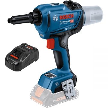 Bosch  GRG 18V-16 C + GAL 1880 CV - Masina pentru nituri fara acumulatori Li-Ion 18 V - Ah 16000 N + Incarcator acumulatori