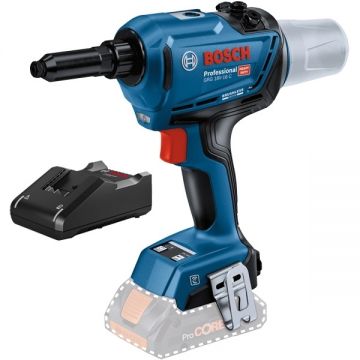 Bosch  GRG 18V-16 C + GAL 18V-40 - Masina pentru nituri fara acumulatori Li-Ion 18 V - Ah 16000 N + Incarcator acumulatori