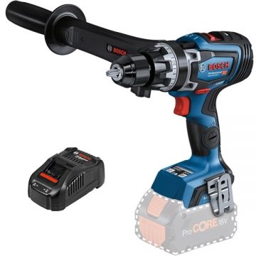 Bosch  GSB 18V-150 C + GAL 1880 CV - Masina de gaurit si insurubat cu percutie fara acumulatori  Li-Ion 18 V - Ah 150 Nm + Incarcator acumulatori