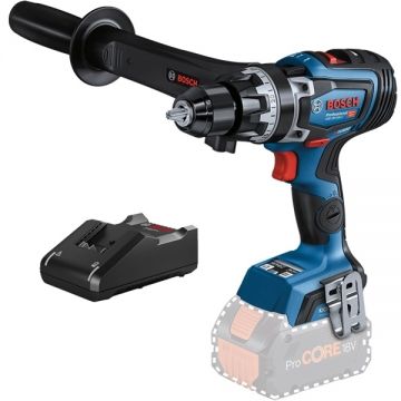 Bosch  GSB 18V-150 C + GAL 18V-40 - Masina de gaurit si insurubat cu percutie fara acumulatori Li-Ion 18 V - Ah 150 Nm + Incarcator acumulatori
