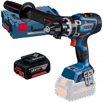 Bosch  GSB 18V-150 C + GBA - Masina de gaurit si insurubat cu percutie 150 Nm valiza speciala + Acumulator Li-Ion 18 V 5 Ah