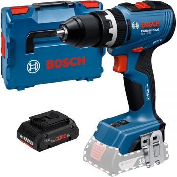Bosch  GSB 18V-65 + ProCORE - Masina de gaurit si insurubat cu percutie 65 Nm valiza speciala + Acumulator Li-Ion 18 V 4 Ah